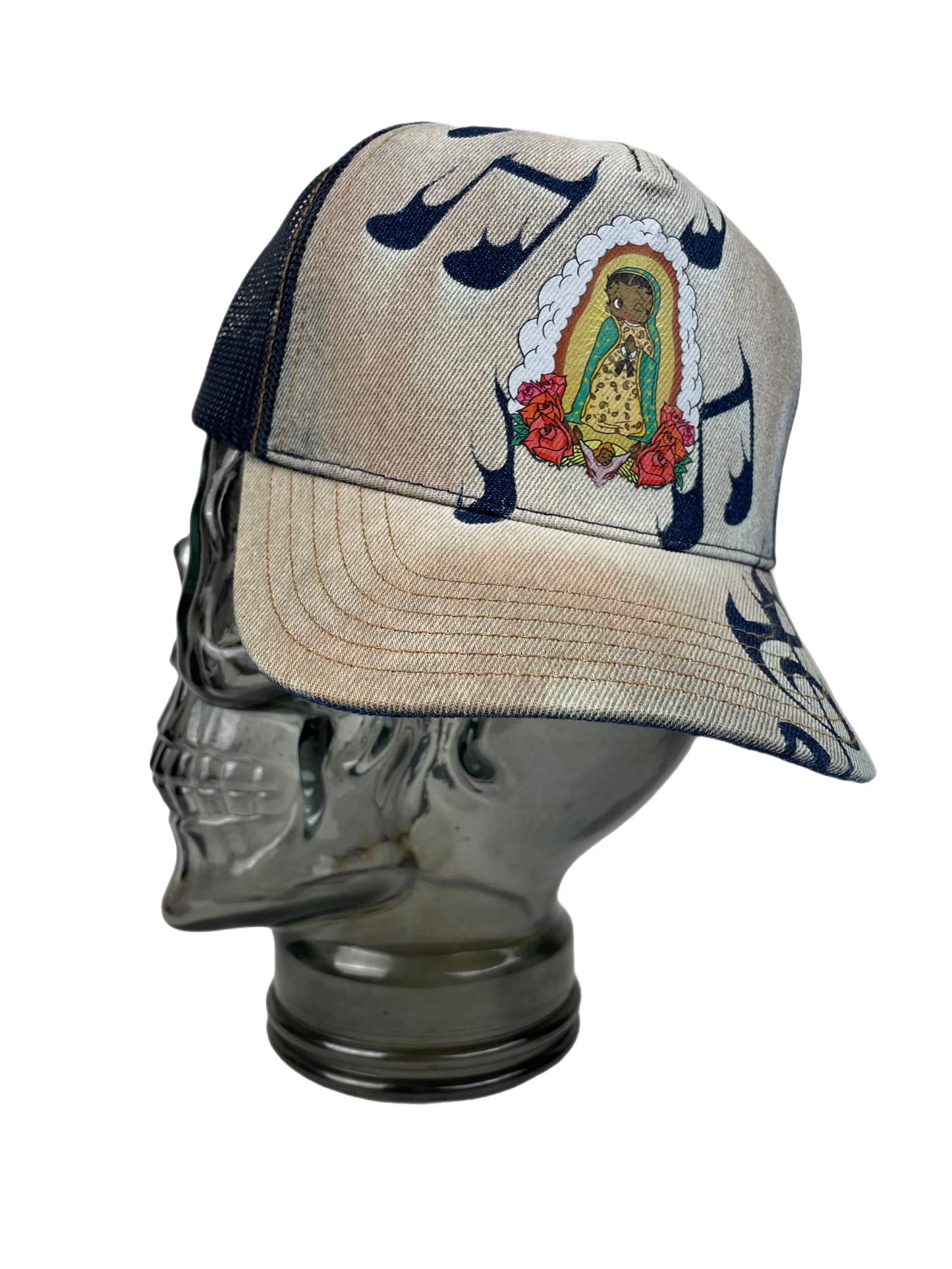 Guadalupe Betty Boop Acid Wash Trucker