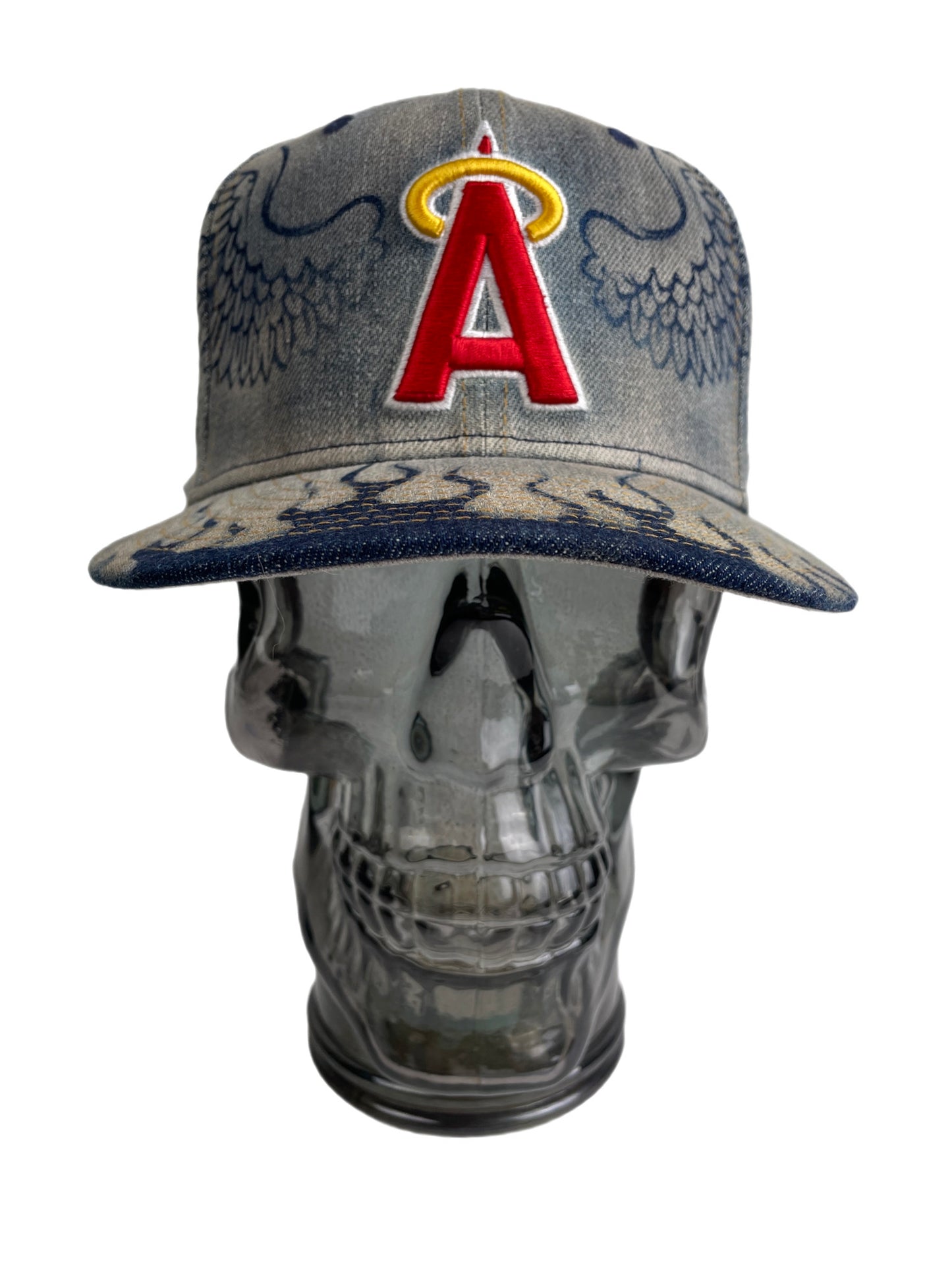 California Angels Wing Denim Fitted