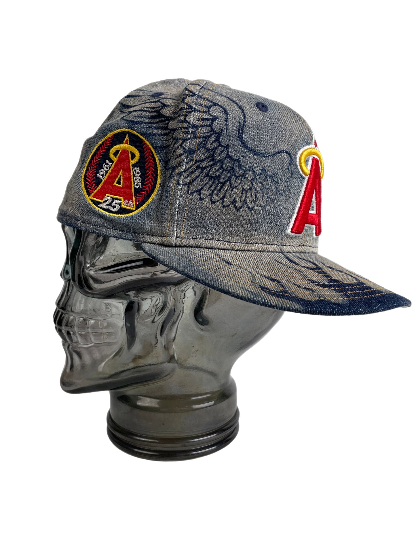 California Angels Wing Denim Fitted