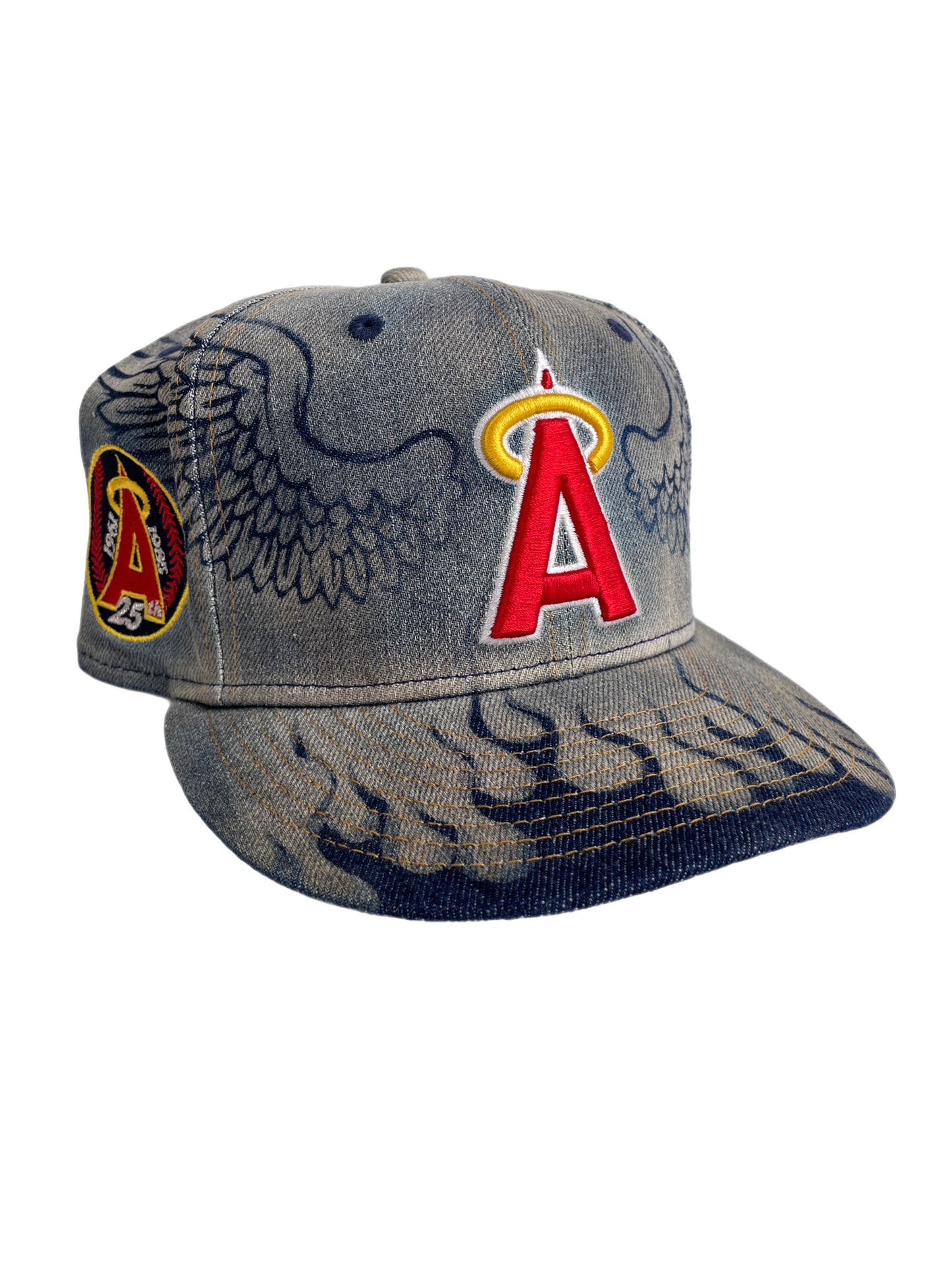 California Angels Wing Denim Fitted