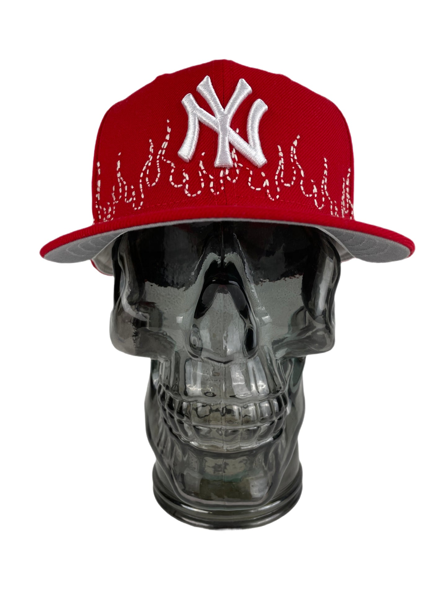 Red New York Yankees Sashiko Fitted